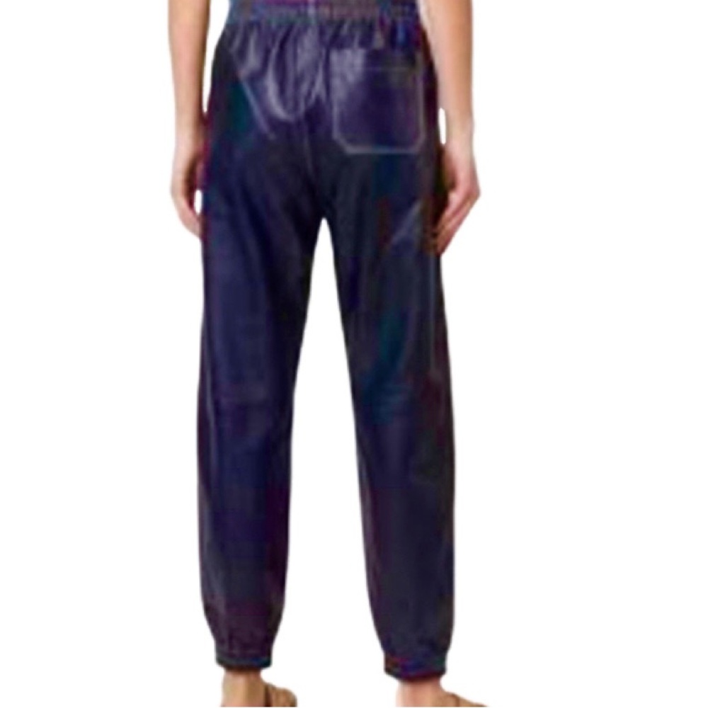 NWT Polo Ralph Lauren Blue Label Navy Leather Joggers - Sz XS - Picture 3 of 10